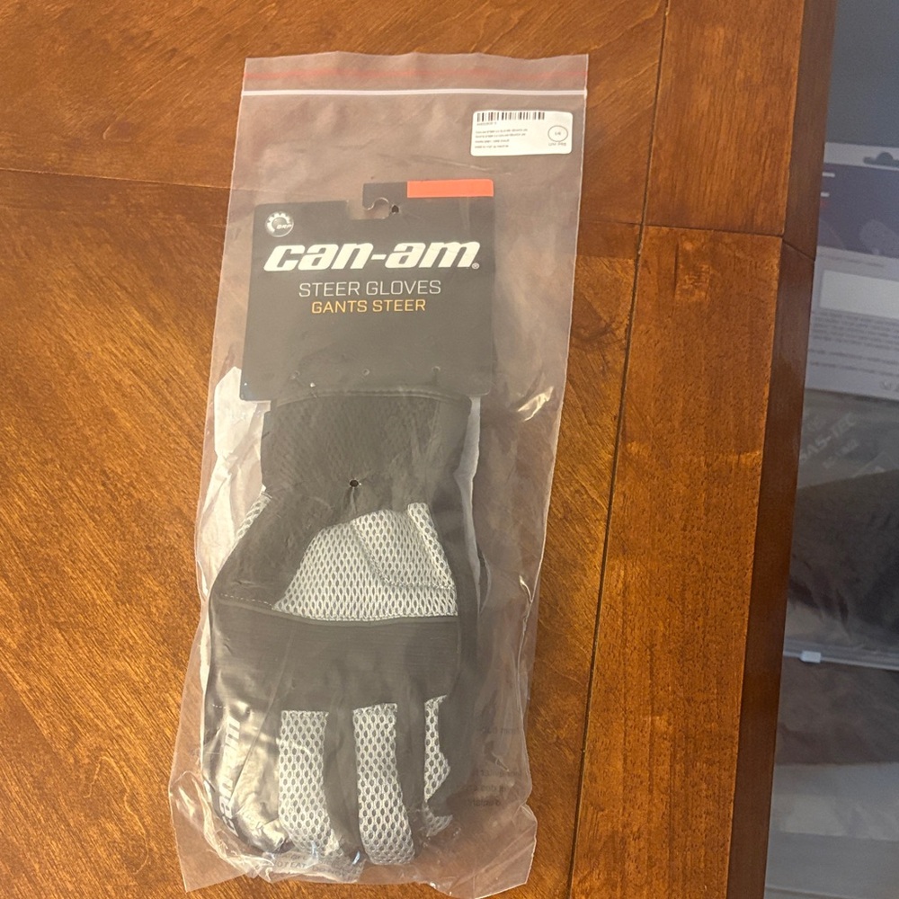 Can-Am Black and Gray Steer Gloves